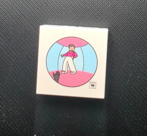 Harry Styles parody music album cover custom printed LEGO® 2x2 tile