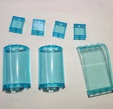 Lego Windows Transparent Blue Assorted Round Rectangle Curves