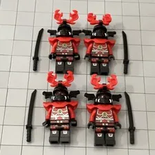 Lego Ninjago Stone Army Warrior - Red Face  njo0075 x4 D8 62