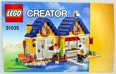 LEGO 31035 Beach Hut Creator 3 in 1 Set 100% Complete Verified Ocean Surf Lake