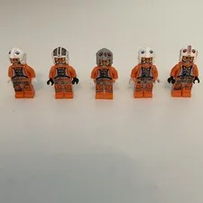 LEGO Star Wars Minifigure Rebel Pilot Lot of 5