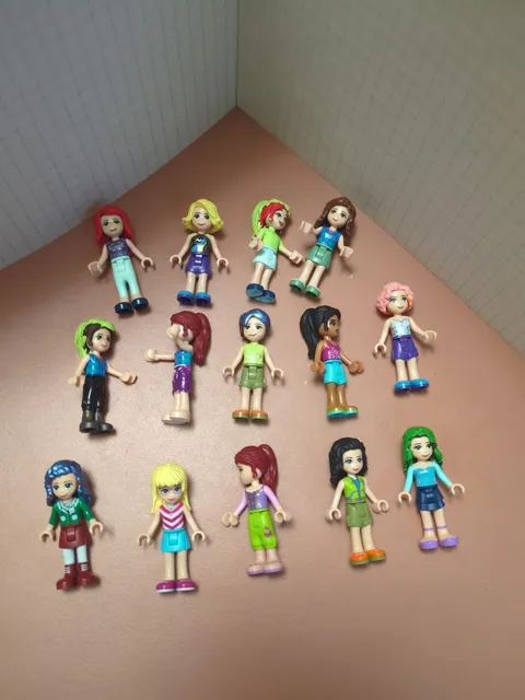 Lego Friends Minifigures Lot Of 14 Lego Friends Minifigures