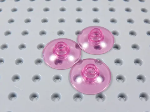 LEGO Lot of 3 Trans Pink Round 2x2 Radar Dish Saucers BR
