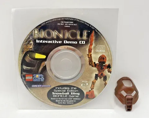 Lego Bionicle 2001 TOYS R US Promo HUNA KANOHI Pearl Copper Mask of Victory + CD