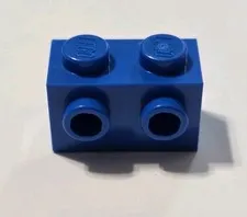 LEGO Parts 11211 Brick, Modified 1x2 w Studs on 1 Side Blue