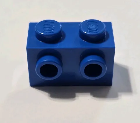 LEGO Parts 11211 Brick, Modified 1x2 w Studs on 1 Side Blue