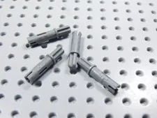 LEGO Lot of 4 Dark Bluish Gray Axle 1L w/ Pin Friction Ridges AY
