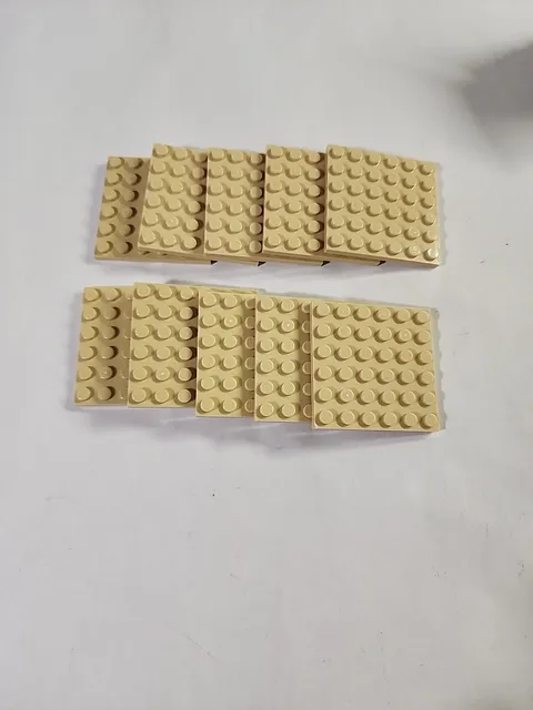 LEGO Parts ● Tan Plate 6 x 6 Square ● # 3958 ● QTY 10
