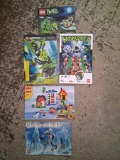 LEGO Instruction Manual Lot Bionicle Hero Factory Monster Fighters Creator 5 Bks