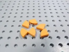LEGO Lot of 6 Orange 1x1 Round Corner Smooth Tiles Plates AY