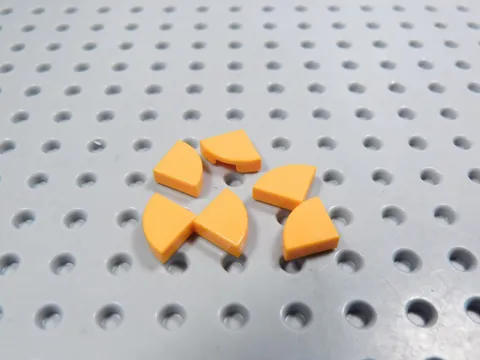LEGO Lot of 6 Orange 1x1 Round Corner Smooth Tiles Plates AY