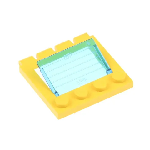 1x LEGO Vehicle Hinge Roof 4x4 Yellow Trans. Dark Blue 2348b 2349
