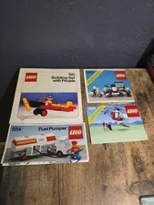 Lot Of 4 Vintage 1980s Lego Legoland Vehicle Manuals Only (6684, 1974, 195, 554)