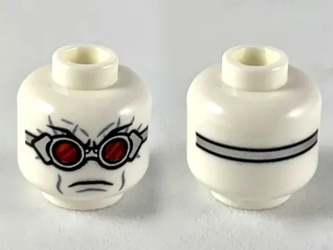 LEGO® Part 3626pb2420 - Mr Freeze White Head With Silver Goggles