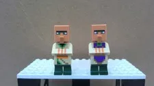 LEGO Minifigure Minecraft min075 & min076 Villager
