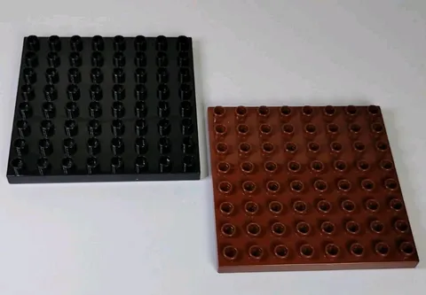 Lego Duplo Black and Brown 8x8 Baseplate Bricks
