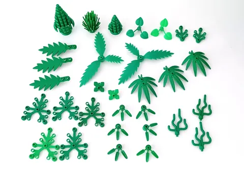 LEGO Greenery Mixed Plants Trees Leaves Foliage Pieces LOT of 31