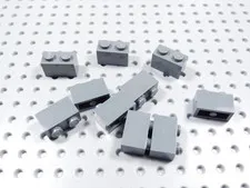 LEGO Lot of 10 Dark Bluish Gray 1x2 Bricks BD