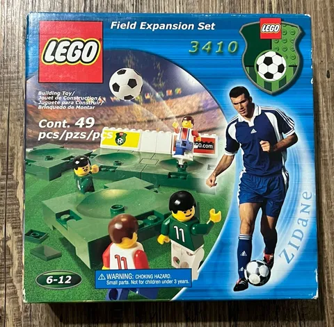 LEGO 3410 Field Expansion Set Vintage 2001 NEW Soccer Futbol (Connects w 3409)