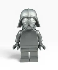 Official Lego Flat Silver Monochrome Darth Vader Minifigure Unreleased Prototype