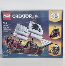 Lego 31109 Creator 3 In 1 Pirate Ship Building Set Retired New In Sealed Box