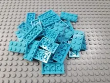 LEGO Lot of 25 Medium Azure 2x4 Building Plate Pieces