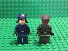 Lot 2 Star Wars Lego Minifigures Finn + Rose Tico 75201 First Order Uniform FO54