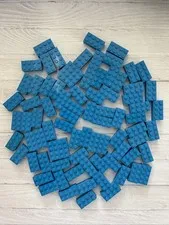 LEGO DARK AZURE BLUE LOT 80 PCS 2X4 BRICK AZUR VARIETY BUILDING PIECES