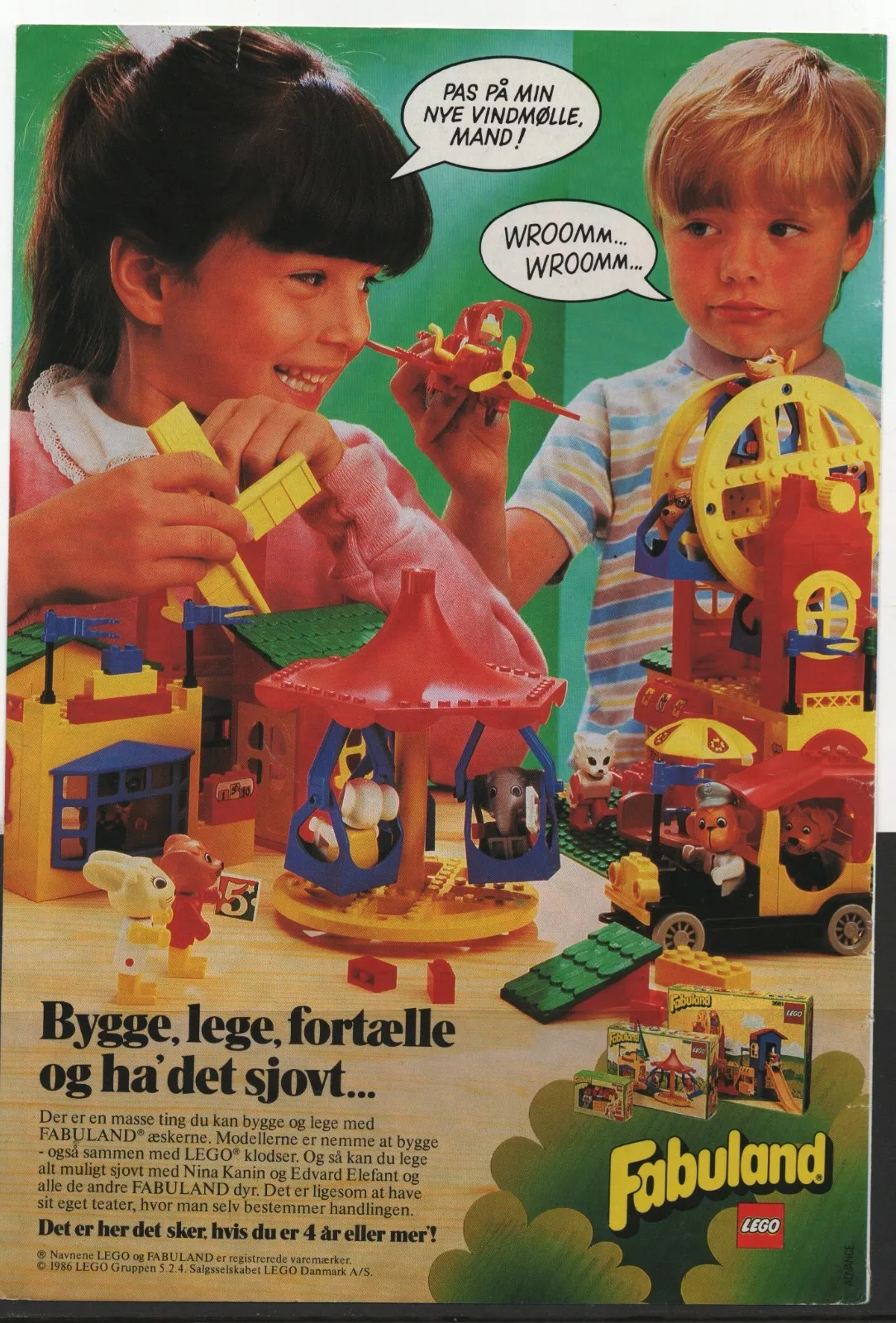 LEGO ADVERTISING INSERTS #  1-1983 # FABULAND # 1986 #