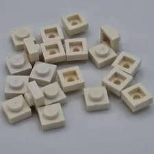 Lego - 20 Basic White 1 x 1 Stud Plates 3024