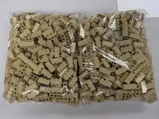 Lego 1,000 New Tan Bricks 1 x 3 Stud Building Blocks # 3622