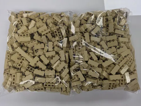 Lego 1,000 New Tan Bricks 1 x 3 Stud Building Blocks # 3622