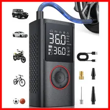 Powools Tire Inflator Portable Air Compressor 150 Psi Cordless Bike Pump Air