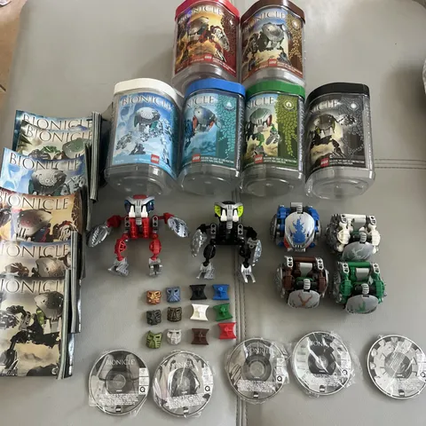 2003 Lego Bionicle BOHROK-Kal 8573-8578 Complete Set of 6 + Canister CDROM RARE!