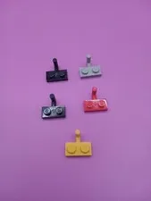 LEGO Plates Lot Modified 1 x 2 Bar Arm Up Horizontal (5 Included) Multicolored 