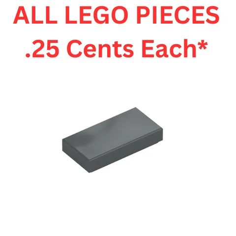 LEGO Tile 1x2 with Groove Dark Bluish Gray 3069 - Genuine LEGO Parts Pieces Bulk