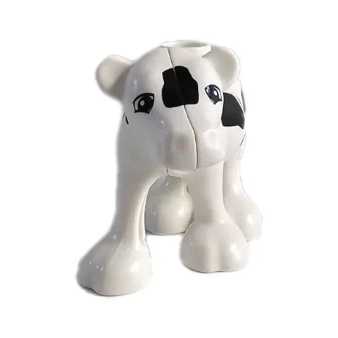 Lego DUPLO Cow Toy Calf  Mini Figure Barn Animal Farm Replacement Spotted White