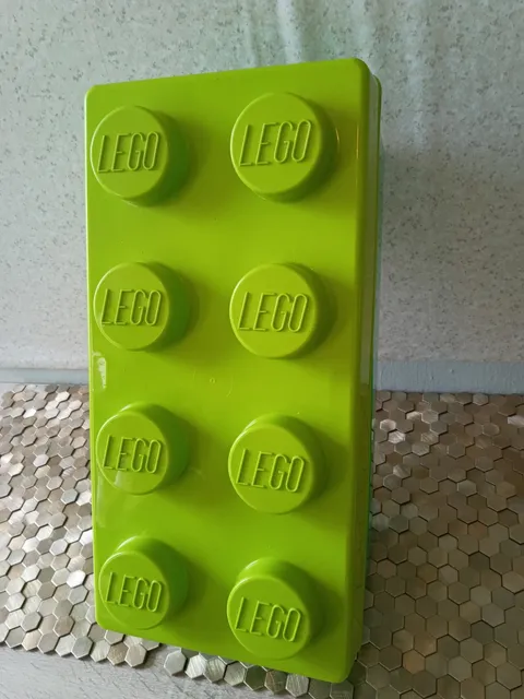 LEGO Storage Brick Case 8 Stud Large Green Container Plastic Bin 14x7x9.5