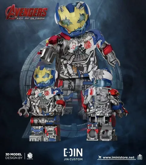 LEGO Marvel Comics Jin Custom Iron Man MK1 Ultron Pad Printed Minifigure NEW