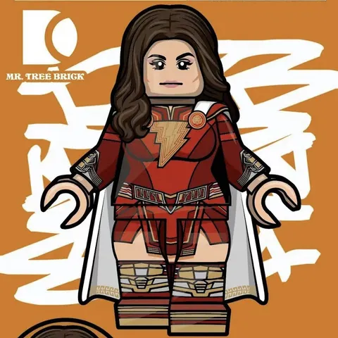 CUSTOM LEGO MARY MARVEL MINIFIGURE MR TREE DC COMICS SHAZAM JUSTICE LEAGUE