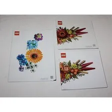 3 LEGO Botanical Collection Instruction Manuals ONLY wildflowers bouquet