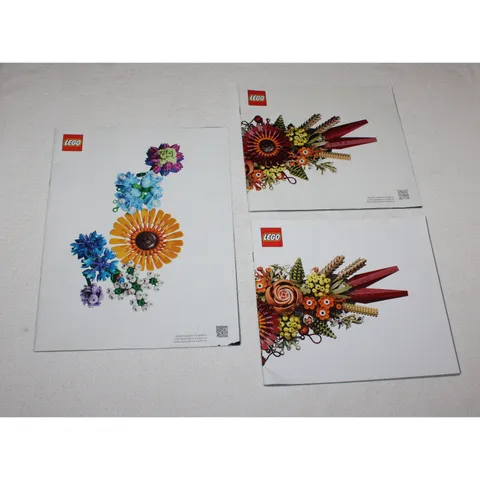 3 LEGO Botanical Collection Instruction Manuals ONLY wildflowers bouquet