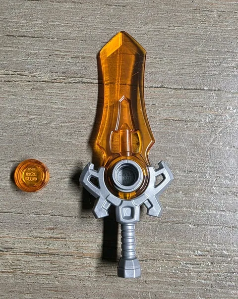 New LEGO Large Robot Cooper's DREAMZzz Sword, Flat-Silver and Trans-Orange