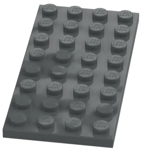 Lego Part 3035 Dark Bluish Gray Plate 4 x 8 Stud Baseplate Piece DG01