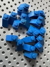 LEGO 3040 Blue Slope 45 2 x 1 Bulk 21 Pieces