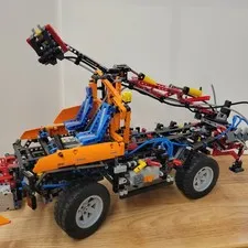 LEGO Technic 8110 Mercedes Unimog Chassis Crane Pneumatics Parts Only Untested