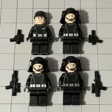 LEGO Star Wars Imperial Trooper Black Helmet Lot Of 4 SW0208 Minifigure E9 65