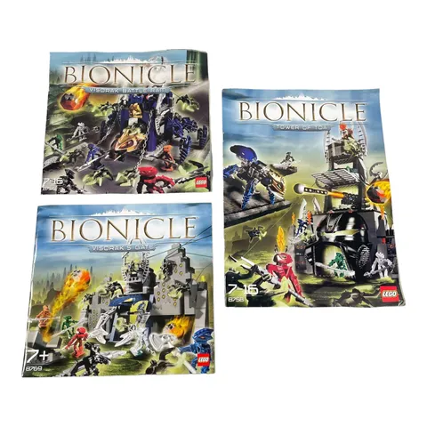 LEGO Bionicle Instruction Lot of 3 Manuals Only (No Bricks) 8757 8758 8769 USED