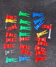 Lot Of 26 Lego Random Color Flags Wavy Banner - CLEAN