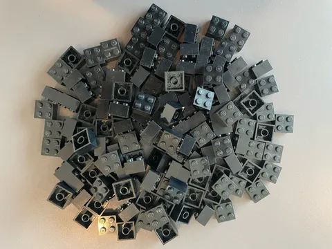 LEGO PARTS 2 x 2 BLACK BRICK No. 3003 Qty 157 GREAT CONDITION